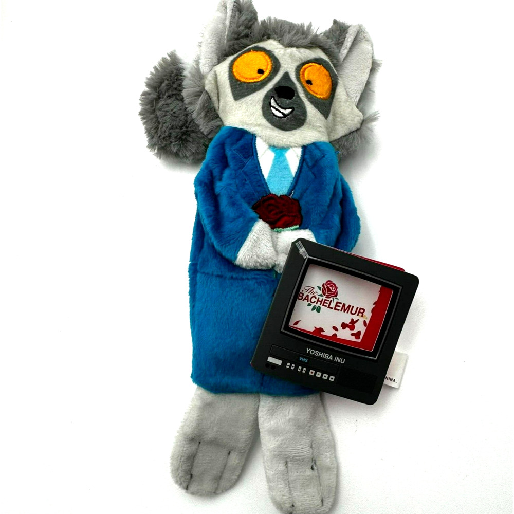 BARK BOX | NEW Bachelemur Medium Plush Dog Toy‎ Disc Squeaker Bonus Toy Inside